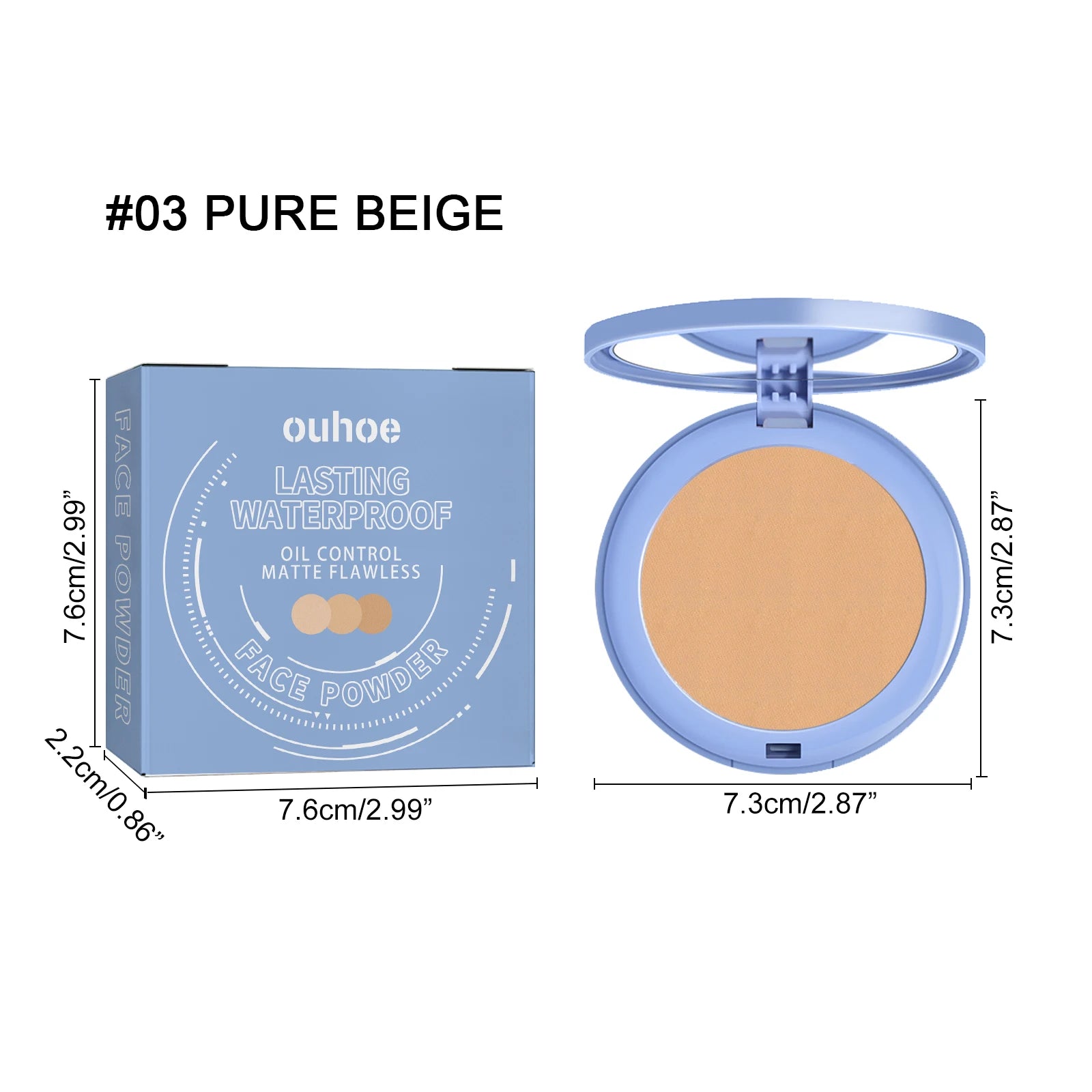 Tidesmit oil control setting powder texture close-up for waterproof matte finish and invisible pores
