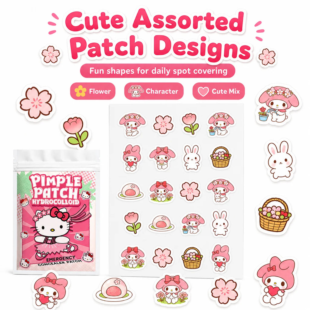 Cute Hello Kitty Acne Patch Hydrocolloid Pimple Stickers Waterproof Invisible for Girls Women