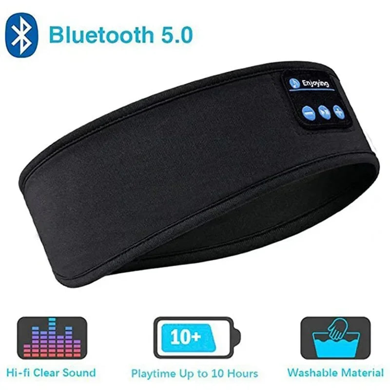 Bluetooth Sleep Headband - Soft Wireless Music Mask for Sleeping black Tidesmit