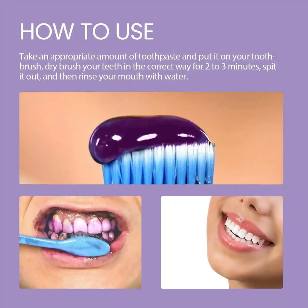 Tidesmit EELHOE purple corrector toothpaste for professional teeth whitening and effective stain removal