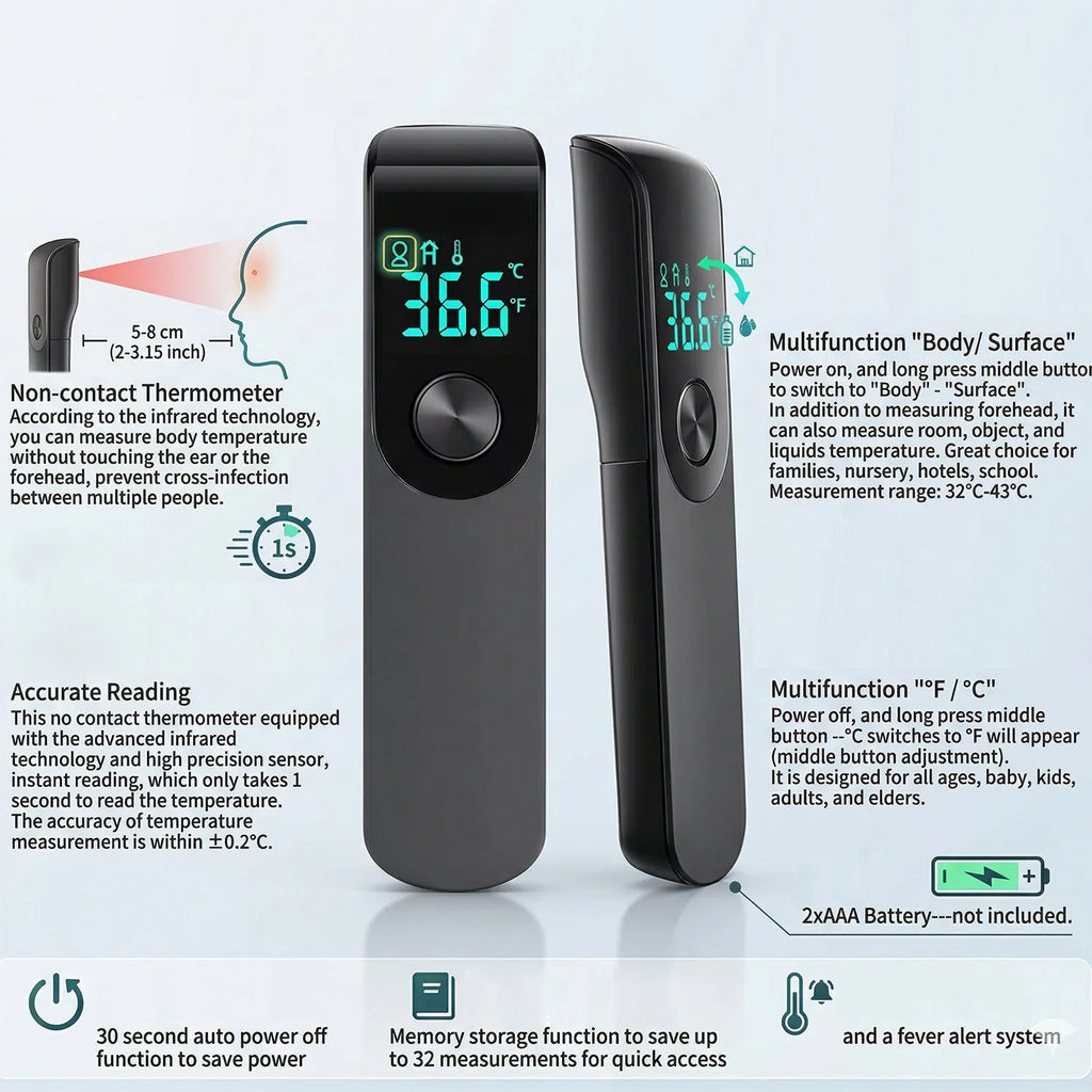 Medical Household Infrared Digital Ear & Forehead Laser Body Thermometer LCD Baby Adult Fever Temperature ear Thermometer