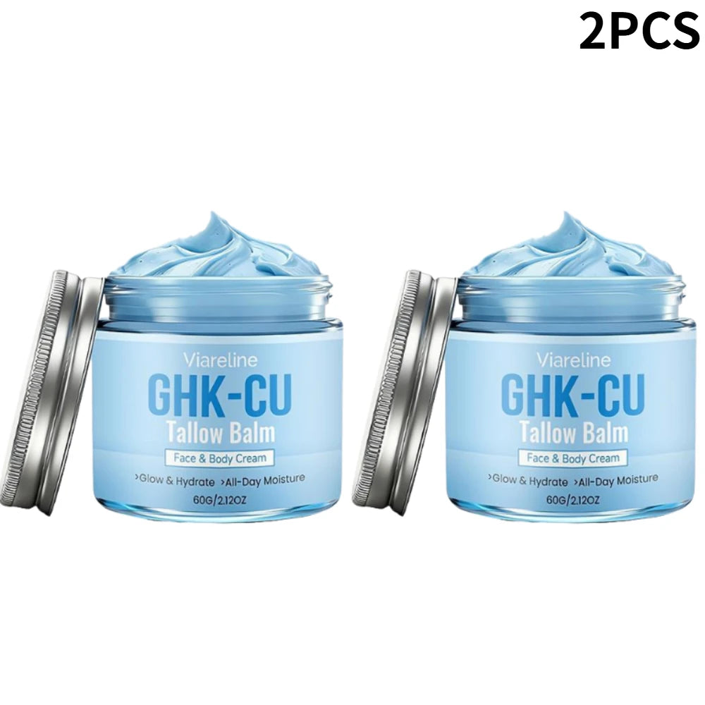 Copper Peptides GHK-Cu Beef Tallow Honey Blue Balm for Face & Body Moisturizing Hydrating & Brightening For All Skin Types