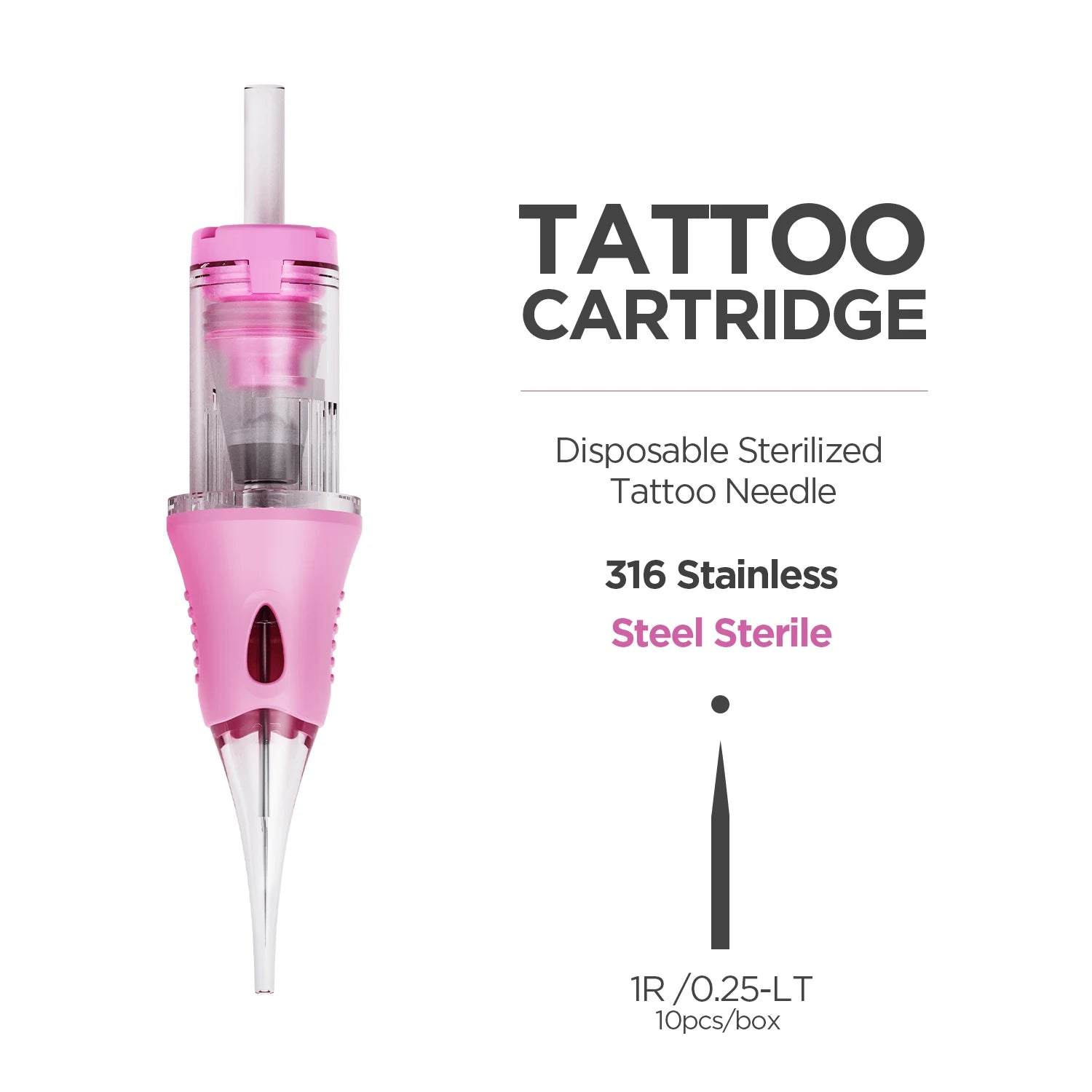 Permanent Makeup Needles - Sterile Tattoo Cartridge 10 Pack Permanent Makeup Machines 1R 0.25-LT China Mainland Tidesmit