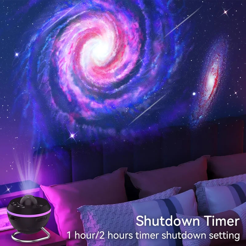 Galaxy Star Projector 12-in-1 Lamp - Rotating Night Light Black Tidesmit