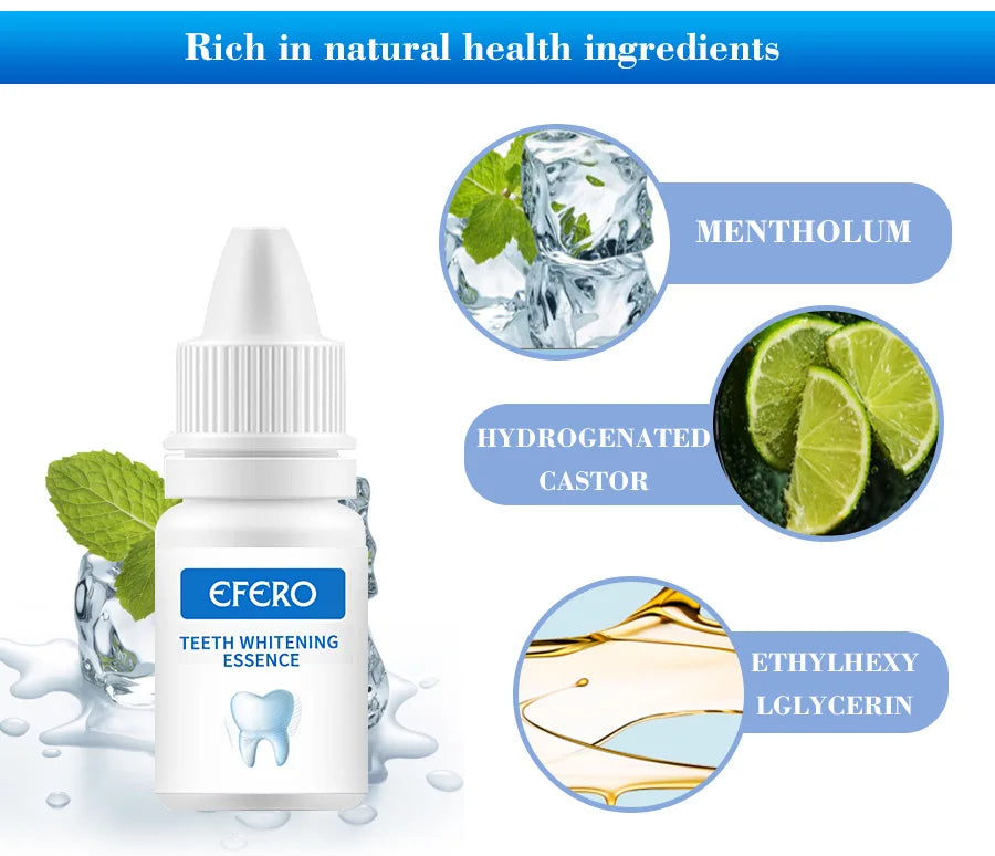 Tidesmit teeth whitening serum gel removing plaque and smoke stains for brighter smile and fresh breath