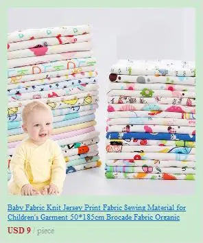 Baby Fabric Knit Jersey Print Fabric Sewing Material for Children's Garment 50*185cm Brocade Fabric Organic Fabric  Knitted