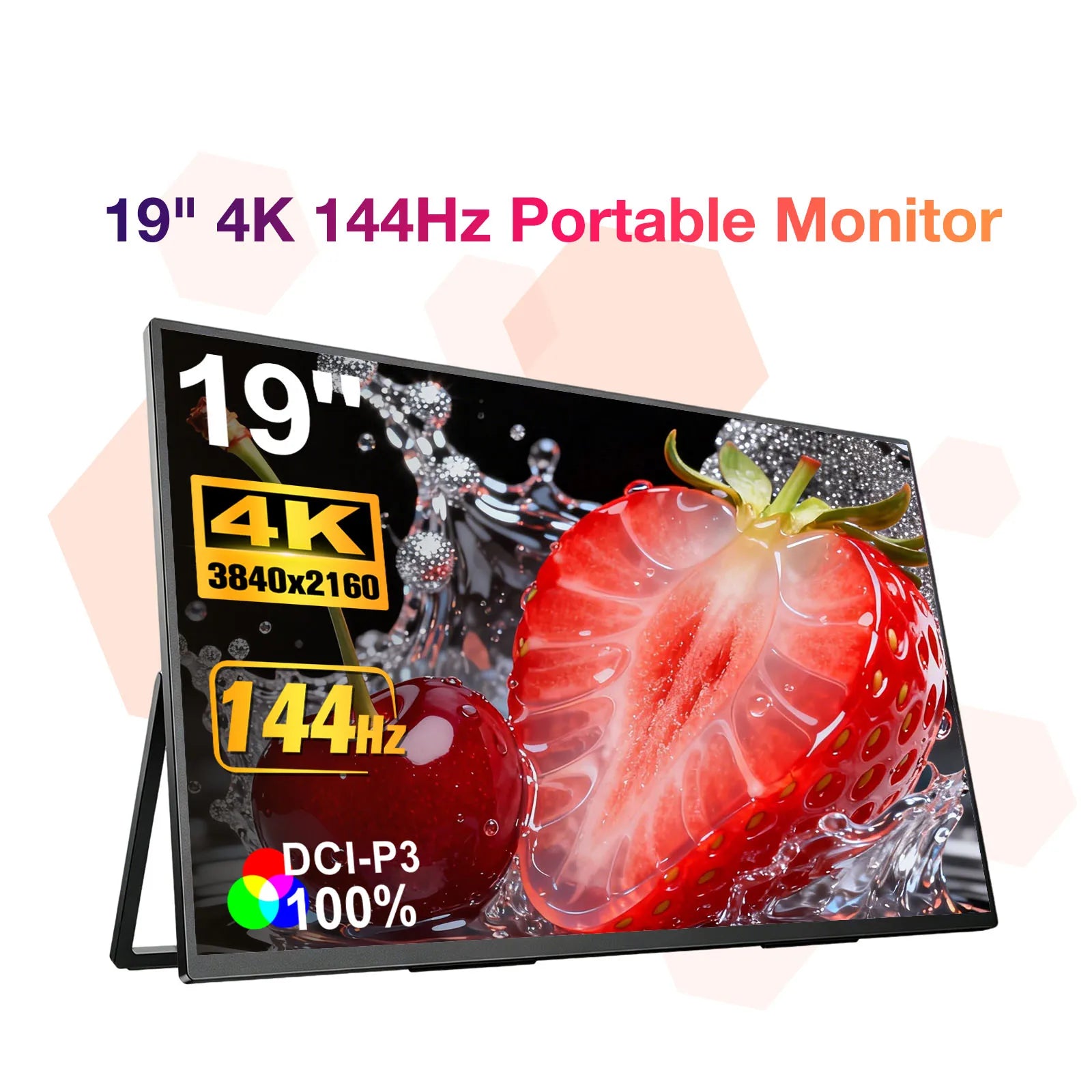 17.4/18.5/19 Inch Gaming Portable Monitor 4K 2160P 100Hz 144Hz HDR HDMI Type C for Phone,NS, PS5, XBOX, PC, Laptop Extend Screen