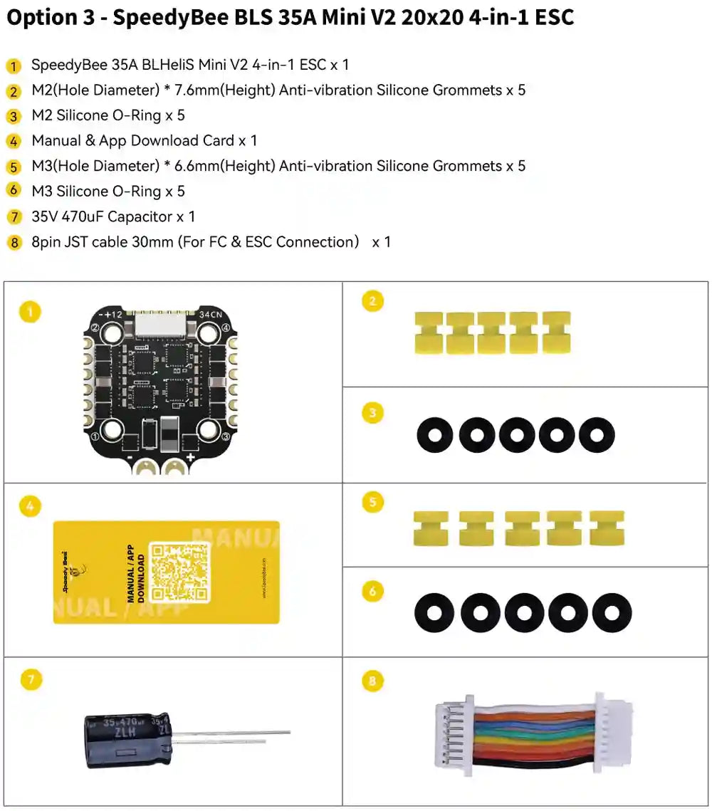 SpeedyBee F405 Mini Stack 35A 6S ESC for Reliable FPV Drones 35A 4in1 ESC Tidesmit
