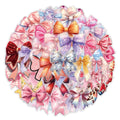 60-piece bow sticker pack, waterproof transparent PET decals, perfect for scrapbooking, journals, and cute DIY crafts.