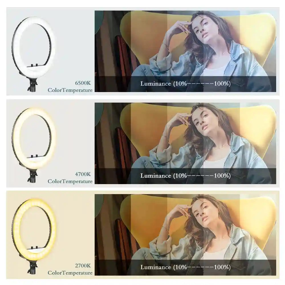 18 Inch LED Ring Light for Content Creation with Remote Control Tidesmit