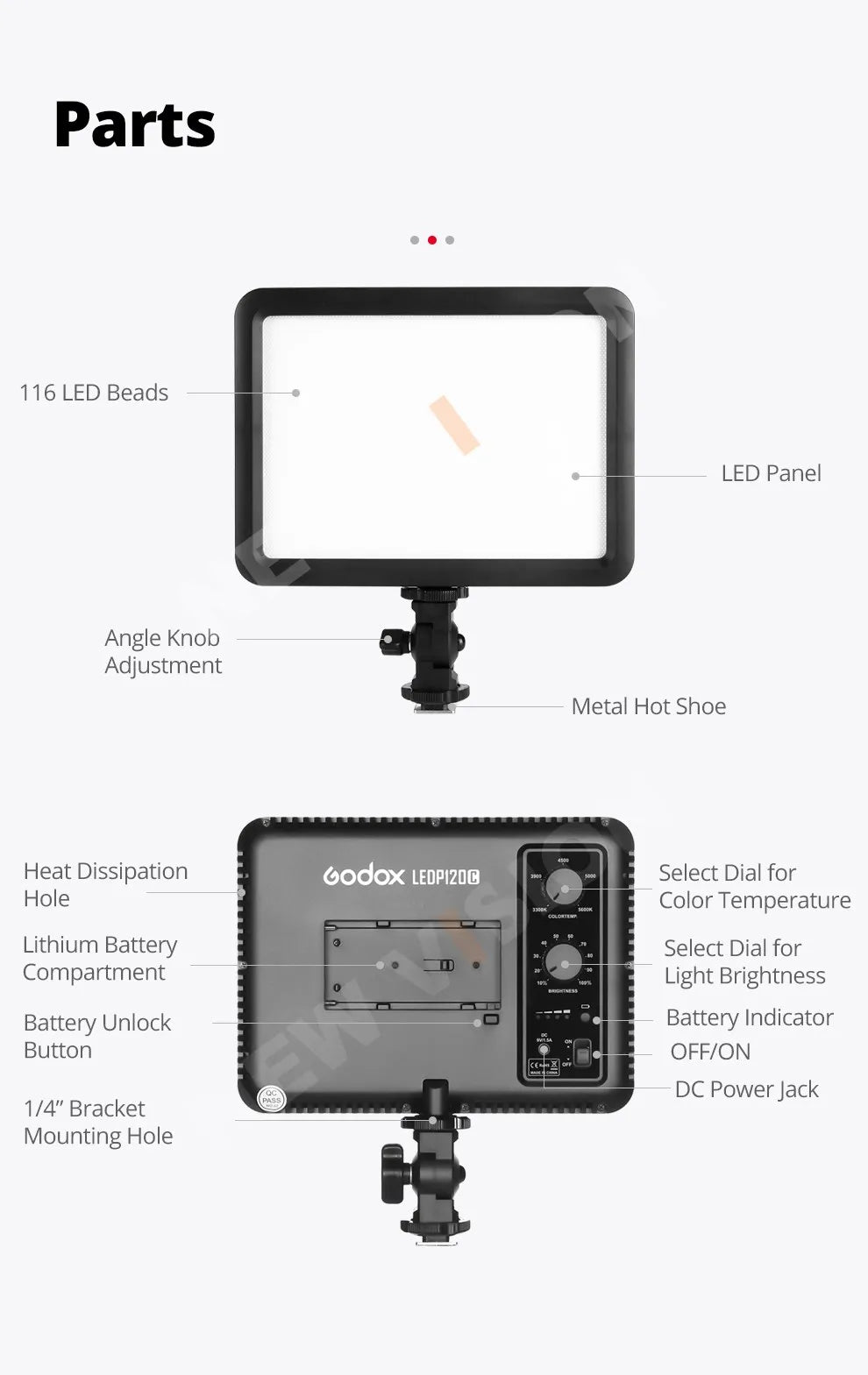 LED Video Light Panel | Adjustable Studio Lighting for Content Creation Tidesmit