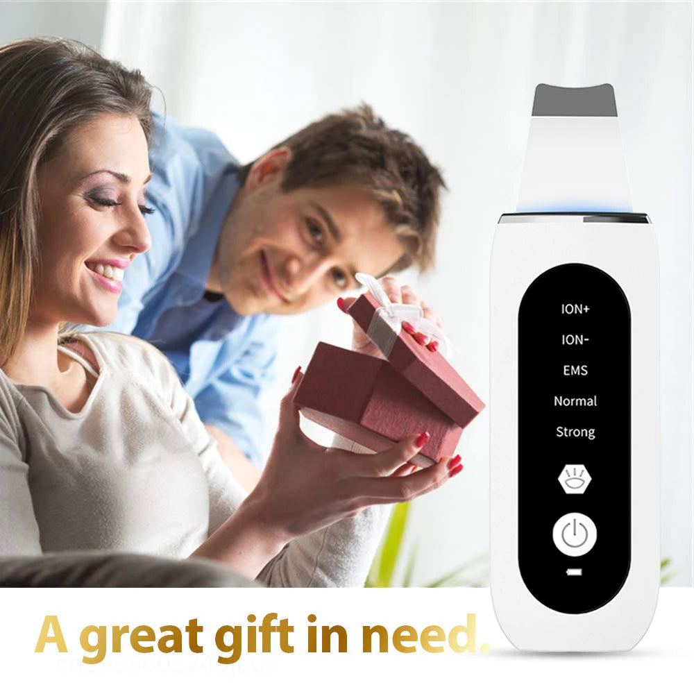 Ultrasonic Skin Scrubber – Professional Pore Cleansing Facial Tool Scrubs Treatments Tidesmit