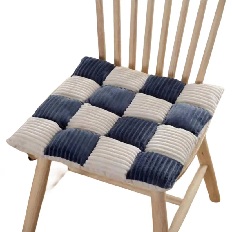 Corduroy Cushion Office Chair Cushion Plaid Thickened Student Dining Chair Cushion Bedroom Bay Window Tatami Sofa Floor Cushion