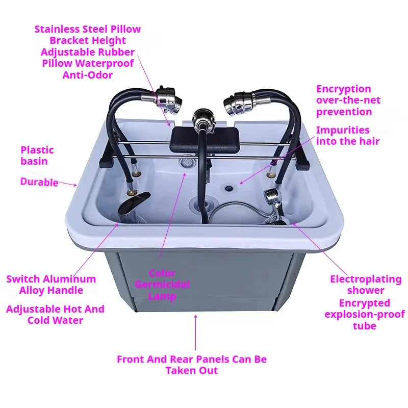 Scalp Therapy Shampoo Basin for Massage Beds with Water Cycle System Massage Chairs Tidesmit