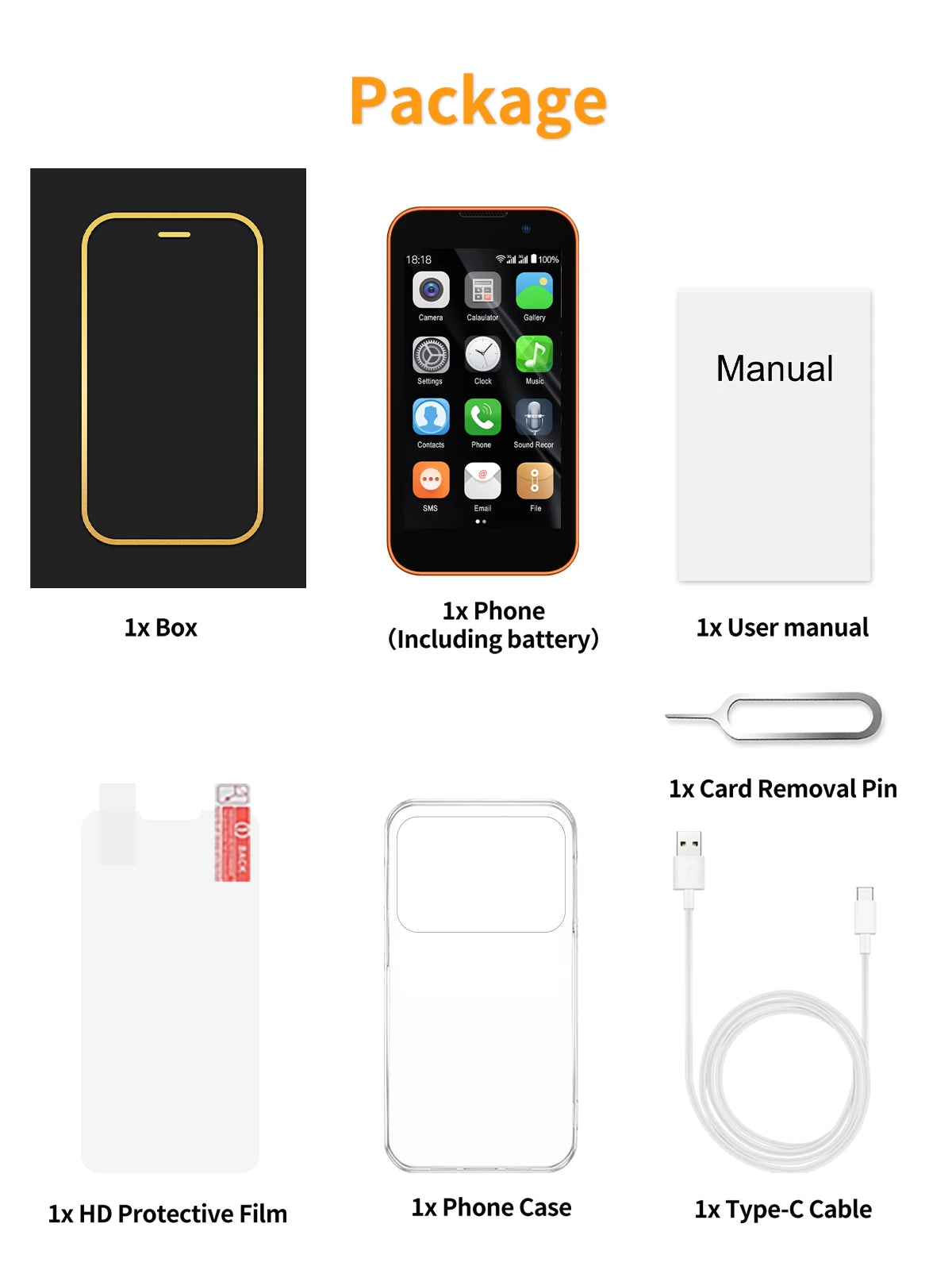 NEW SERVO 17SE Mini Smartphone 3G WCDMA Android 9.0 Dual SIM Standby 2GB+16GB Wifi GPS Play Store Pocket Smart Phone 3.0 Display
