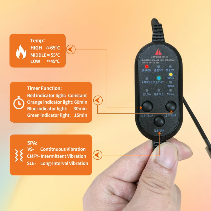 Red Light Therapy Hip Massager with Heat - Portable Wellness Tool Relaxation Treatment Tidesmit