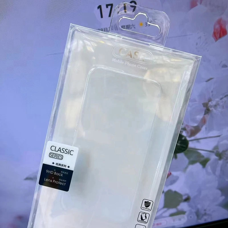 Phone Case Retail Packaging Box - Universal Clear PVC Display Black Silver Packaging Box Tidesmit