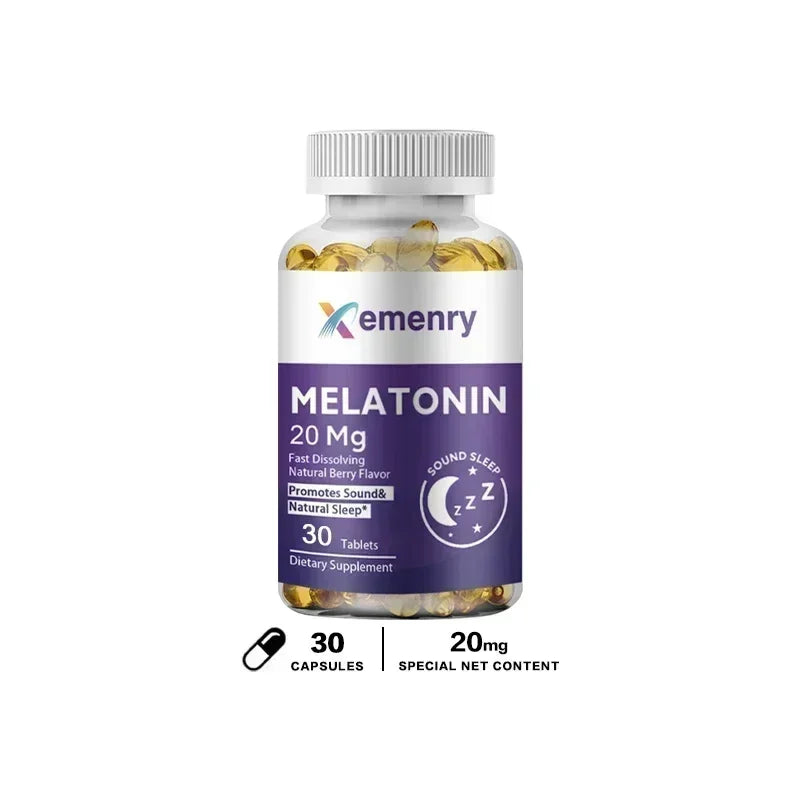 Melatonin Capsules - Sleep Dietary Supplement, to Promote Sleep Quality, Help Deep Sleep