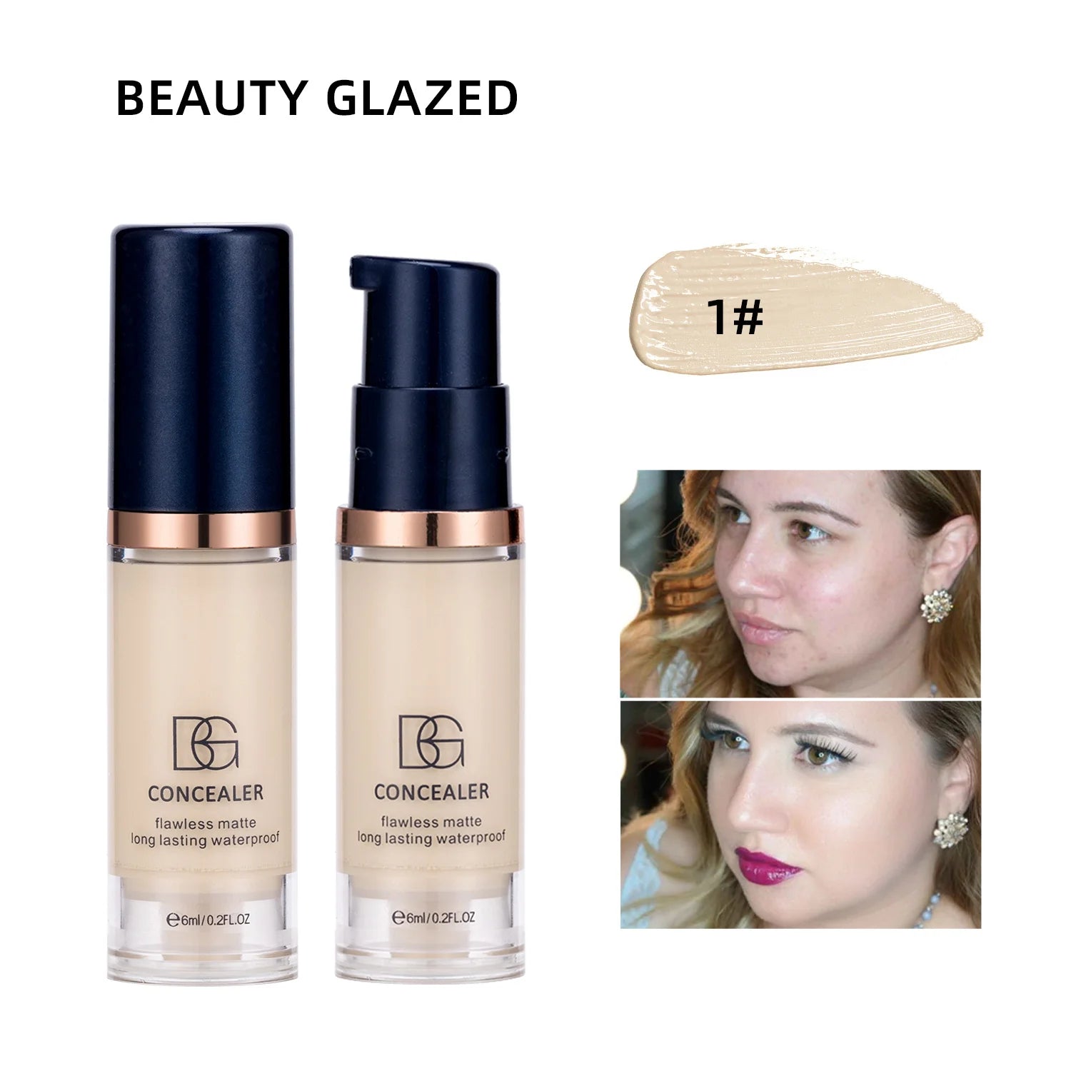 Tidesmit 5 color liquid concealer featuring full coverage matte finish and pore minimizing oil control face makeup