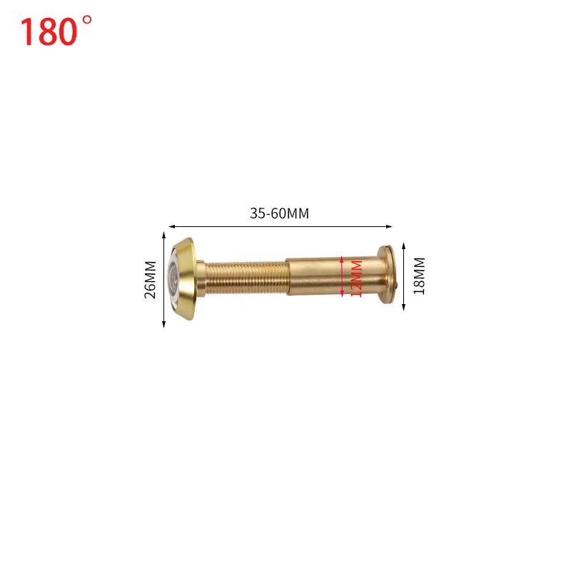 Brass Door Peephole Viewers for Home Security 14-26mm Diameter 35-80mm Thickness Gate Hardware