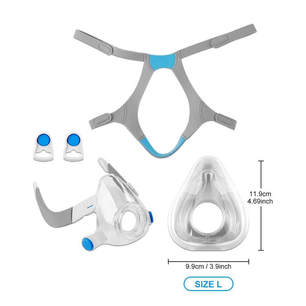 AirFit F20 Full Face CPAP Mask Replacement Kit Soft Silicone F20 Replacement Mask Contains Mask Cushion, Headgear, Frame, Clips