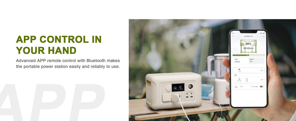 Portable Power Station 299Wh 600W LiFePO4 Battery for Travel Tidesmit