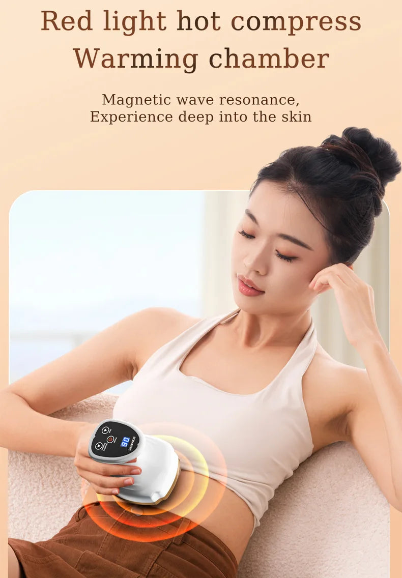 Electric Gua Sha Massager: Heated Cupping Therapy Tool for Home Spa Relaxation Treatment Tidesmit