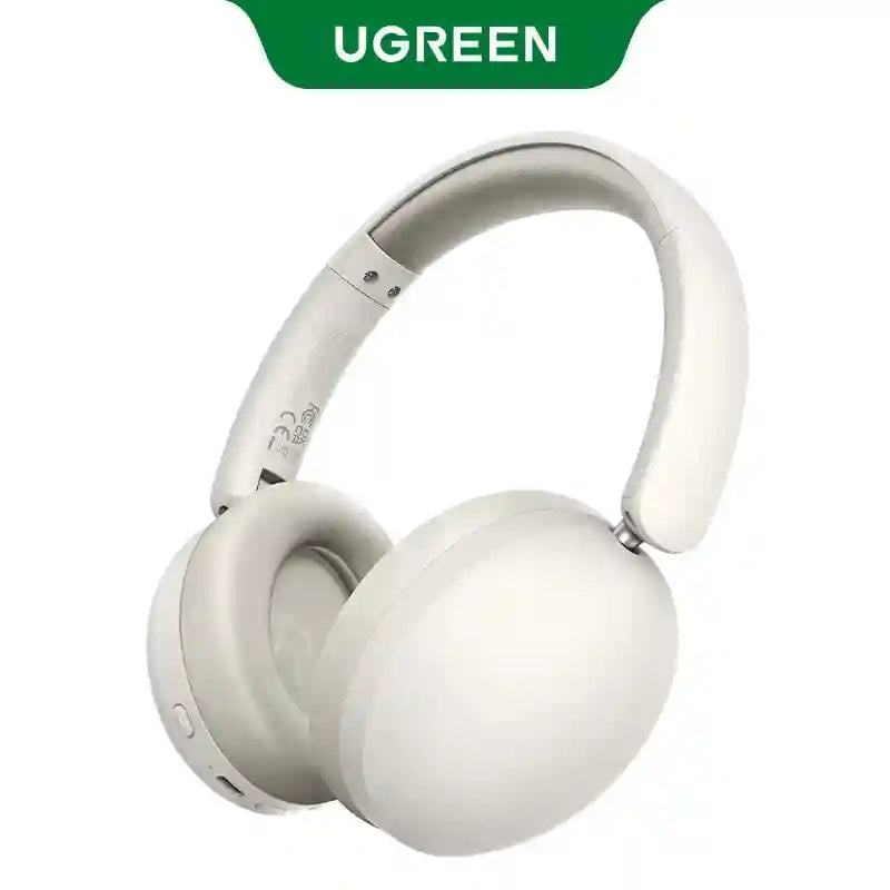 Tidesmit Wireless Headphones: 80H Playtime HiFi Over-Ear Bluetooth Audio Light Gray Tidesmit
