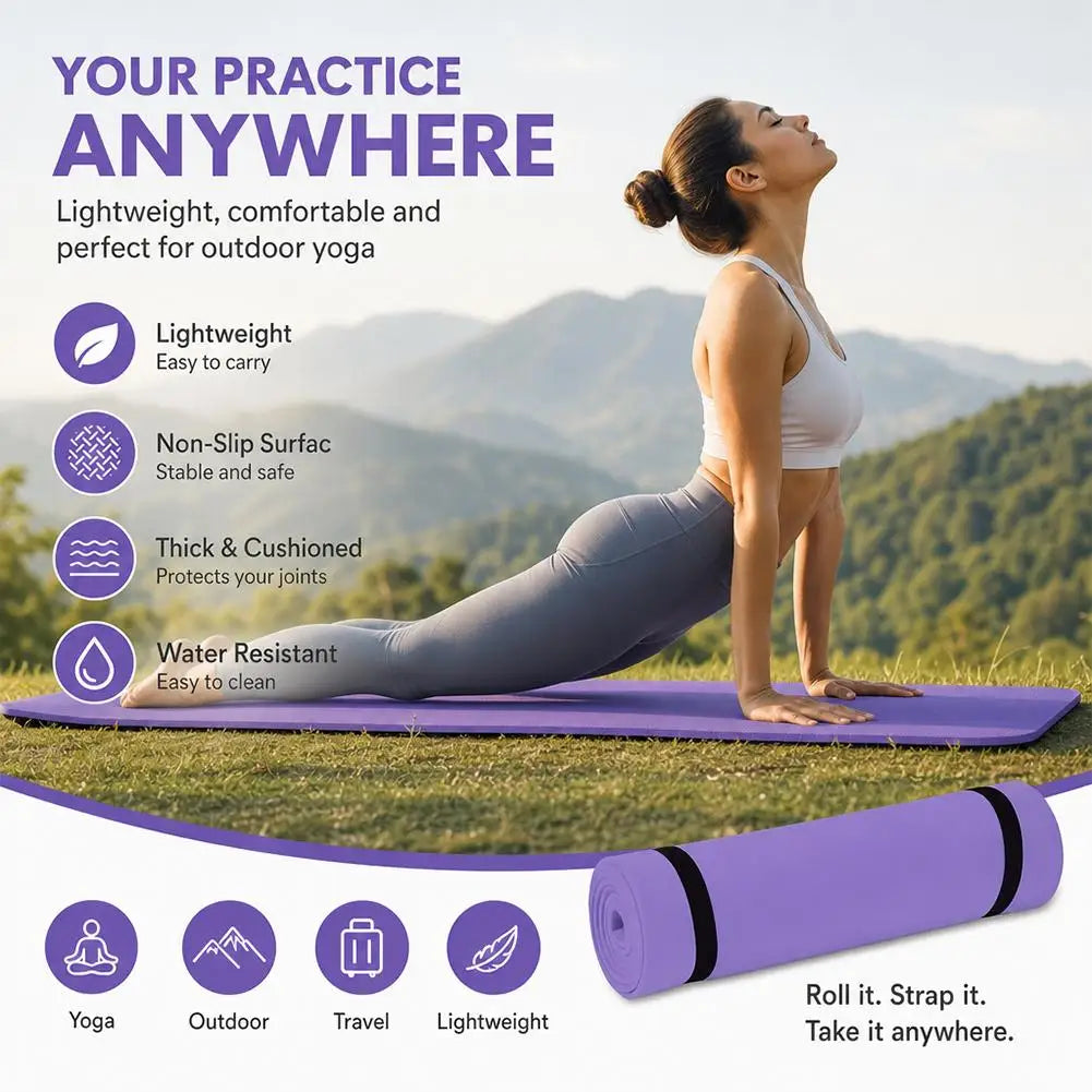 EVA Yoga Mat Anti-skid Sports Exercise Mat for Yoga & Pilates Moistureproof Thickened Camping Picnic Mat Foam Sleeping Pad 2026