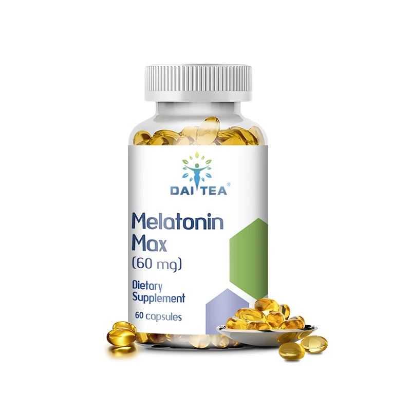 Melatonin Capsules Dietary Supplement - Relieve Insomnia, Help Improve Sleep Quality, Reduce Waking Time, Help Deep Sleep