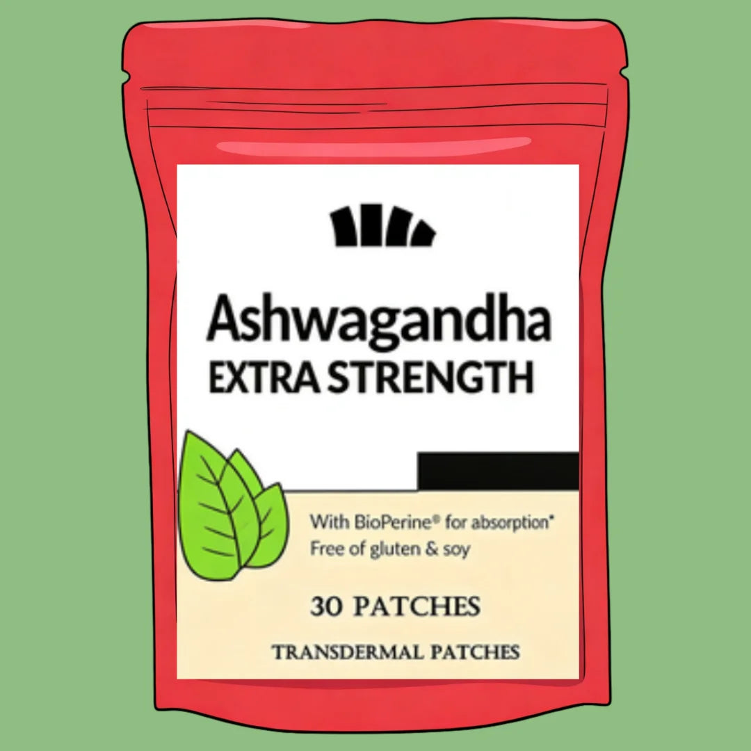 Ashwagandha Transdermal Patches Natural Energy, Strength Stress & Mood Support 30 Patches