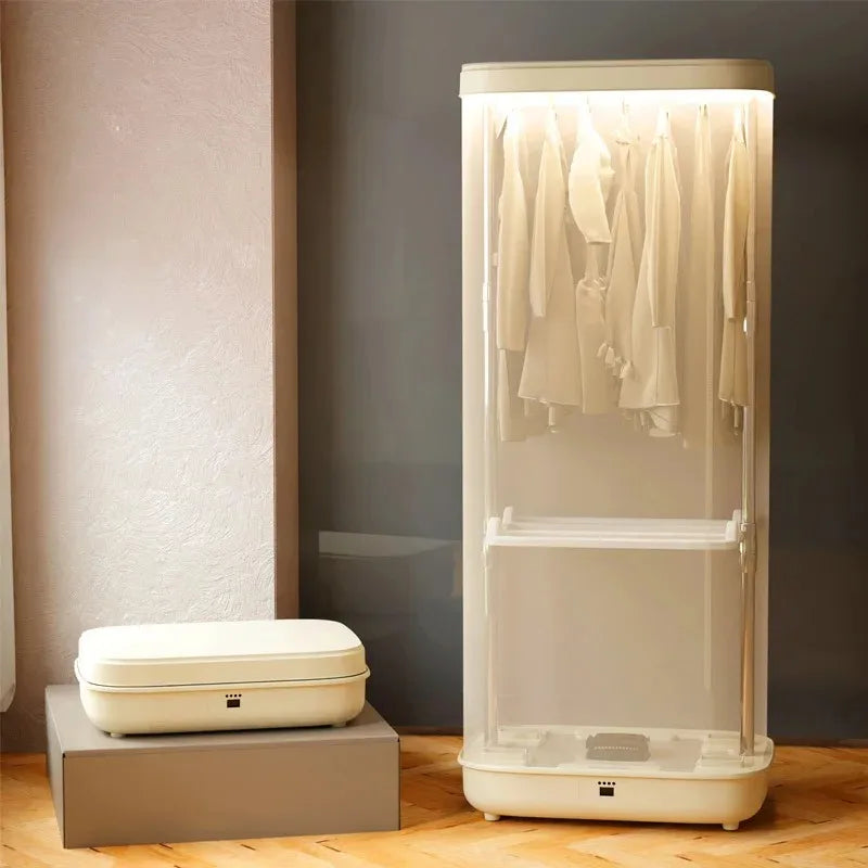 Tidesmit fully automatic portable folding dryer for household laundry air drying in white hero view