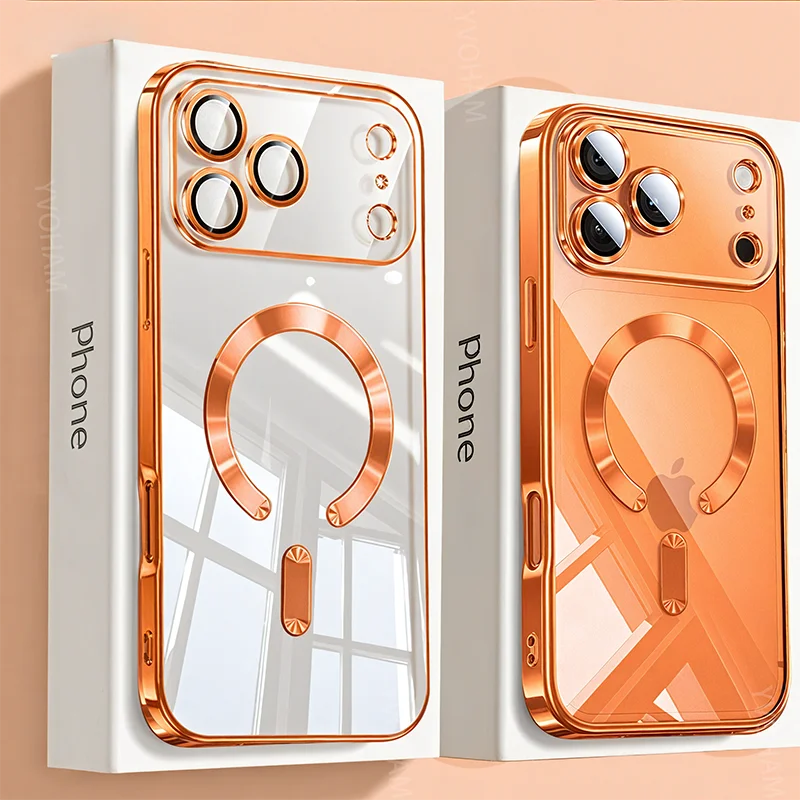 Magnetic Clear Phone Case: Shockproof Wireless Charging Protection Tidesmit