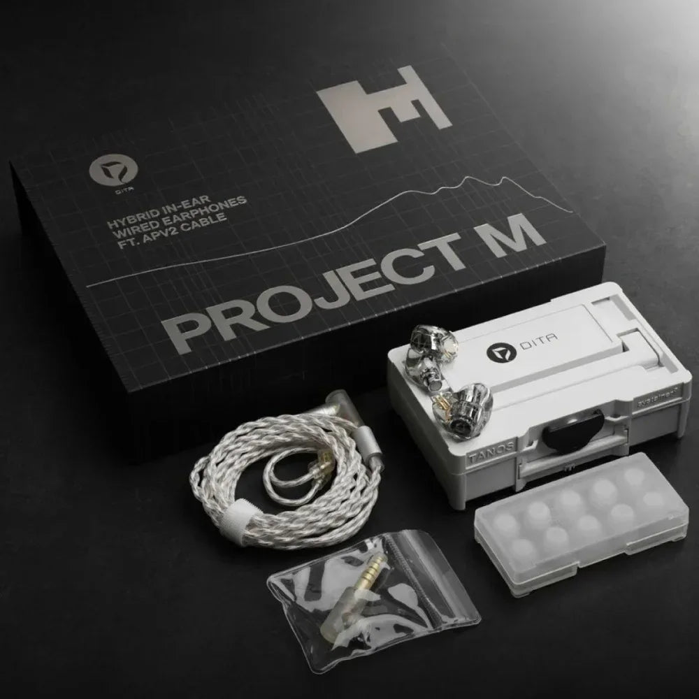 Project M Hybrid IEMs With Modular 3.5mm 4.4mm Cable | Tidesmit Tidesmit