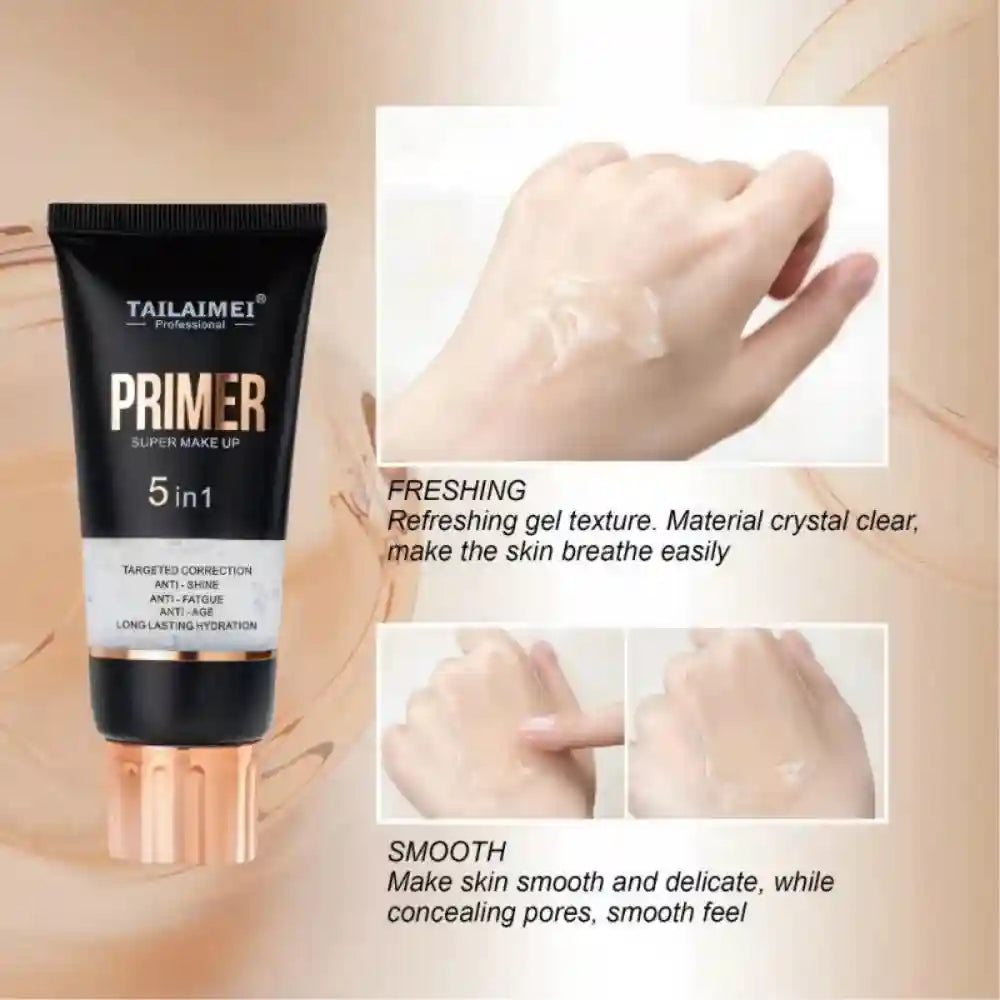 Tidesmit TLM 5 in 1 face primer gel providing oil control and long lasting hydration detail view