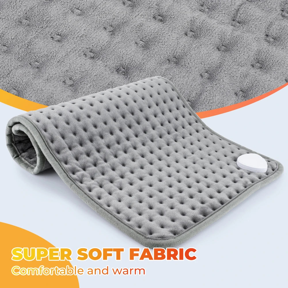 Electric Heating Pad for Pain Relief 60x30cm - Washable Wellness Tool Relaxation Treatment Tidesmit