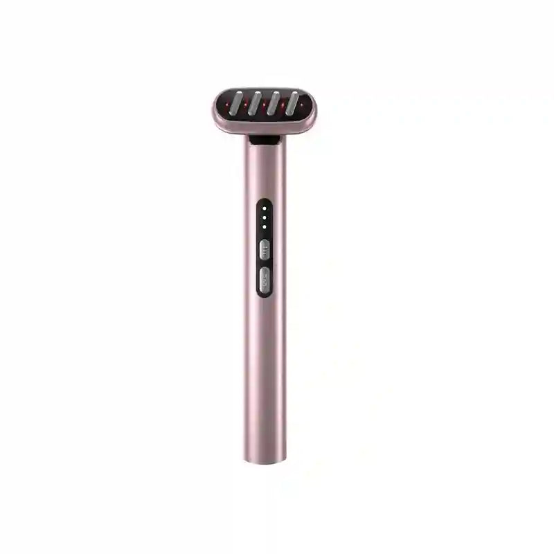 Tidesmit Microcurrent LED Face Massager Wand - Portable Skin Tool Massage Roller Pink Tidesmit