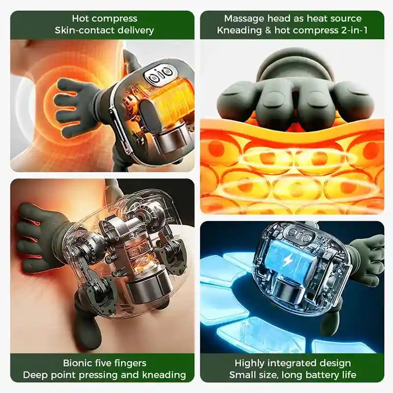 Electric Neck and Shoulder Massager with 4D Kneading and Heat Therapy Massage Roller Tidesmit