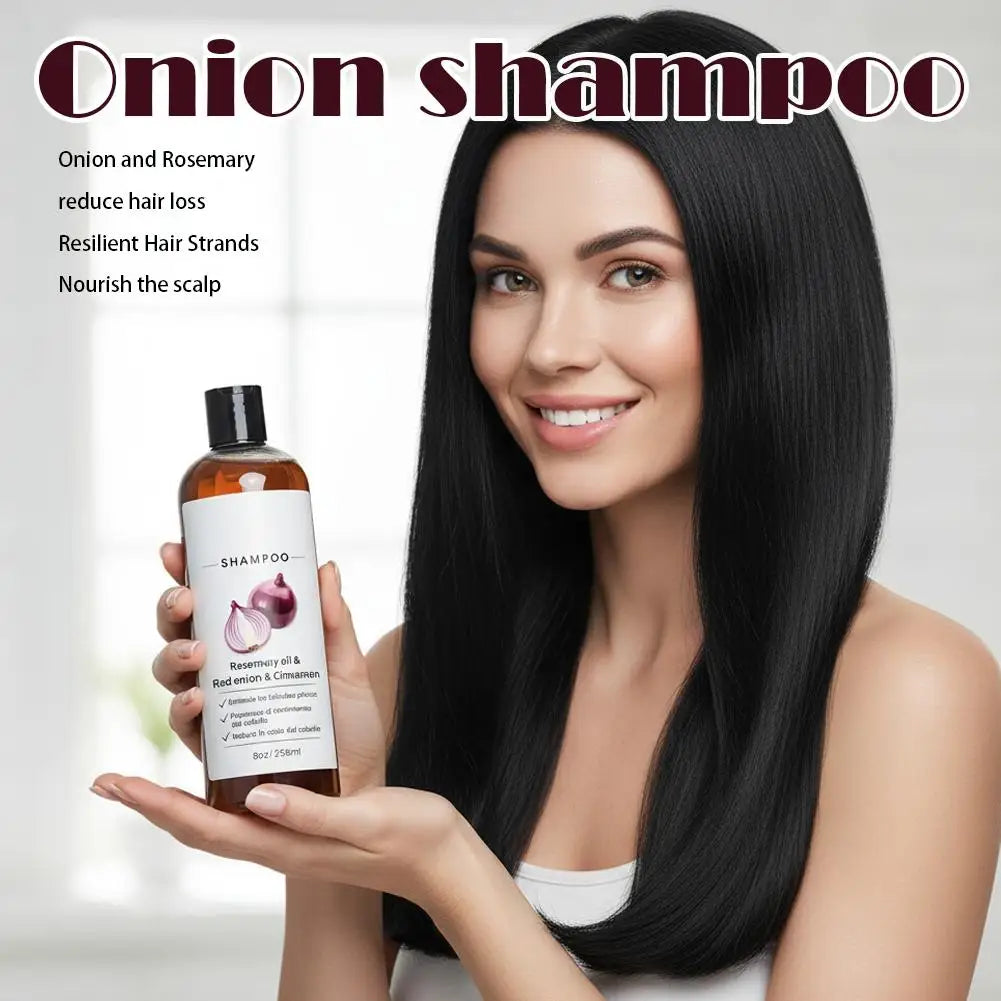 236ML 1/2PCS Rosemary Red Onion Shampoo Anti Hair Loss Promote Thicker Stronger excalvo Shampoo Hair Product Hair Care
