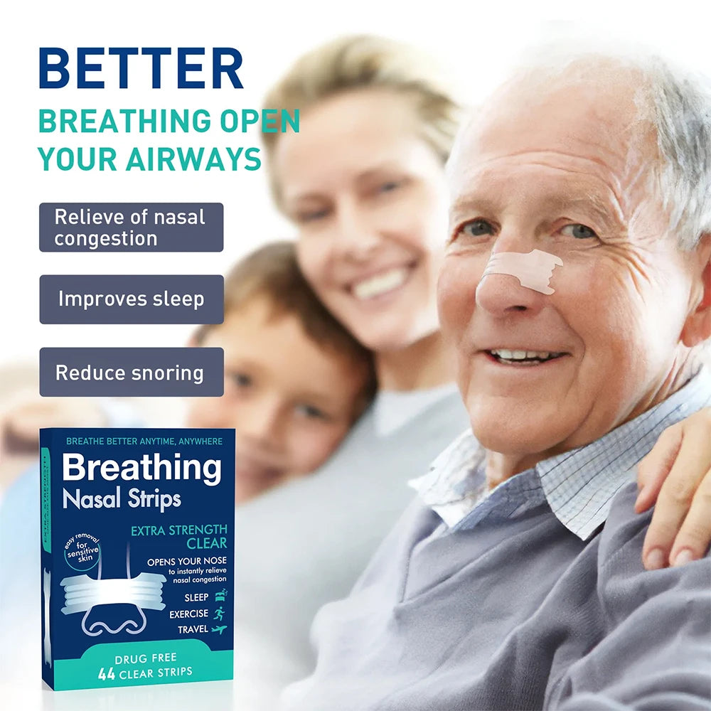 30/60/90Pcs,Sleep Nasal Strips,Nose Breathe Strips,Anti Snoring Nose Strips for Breathing,Exercise Air Inhalatiand Improve Sleep