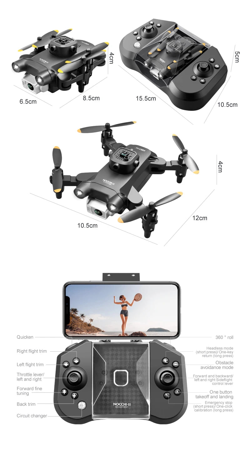 Mini 4K Camera Drone With Obstacle Avoidance - Foldable & Compact Tidesmit