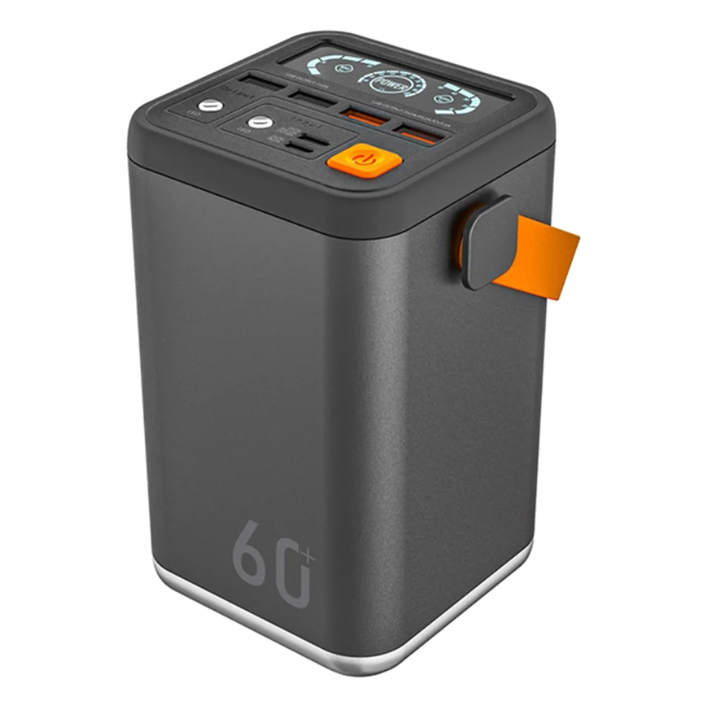 60000mAh Fast Charging Power Bank - 55W PD Portable Charger Black Tidesmit