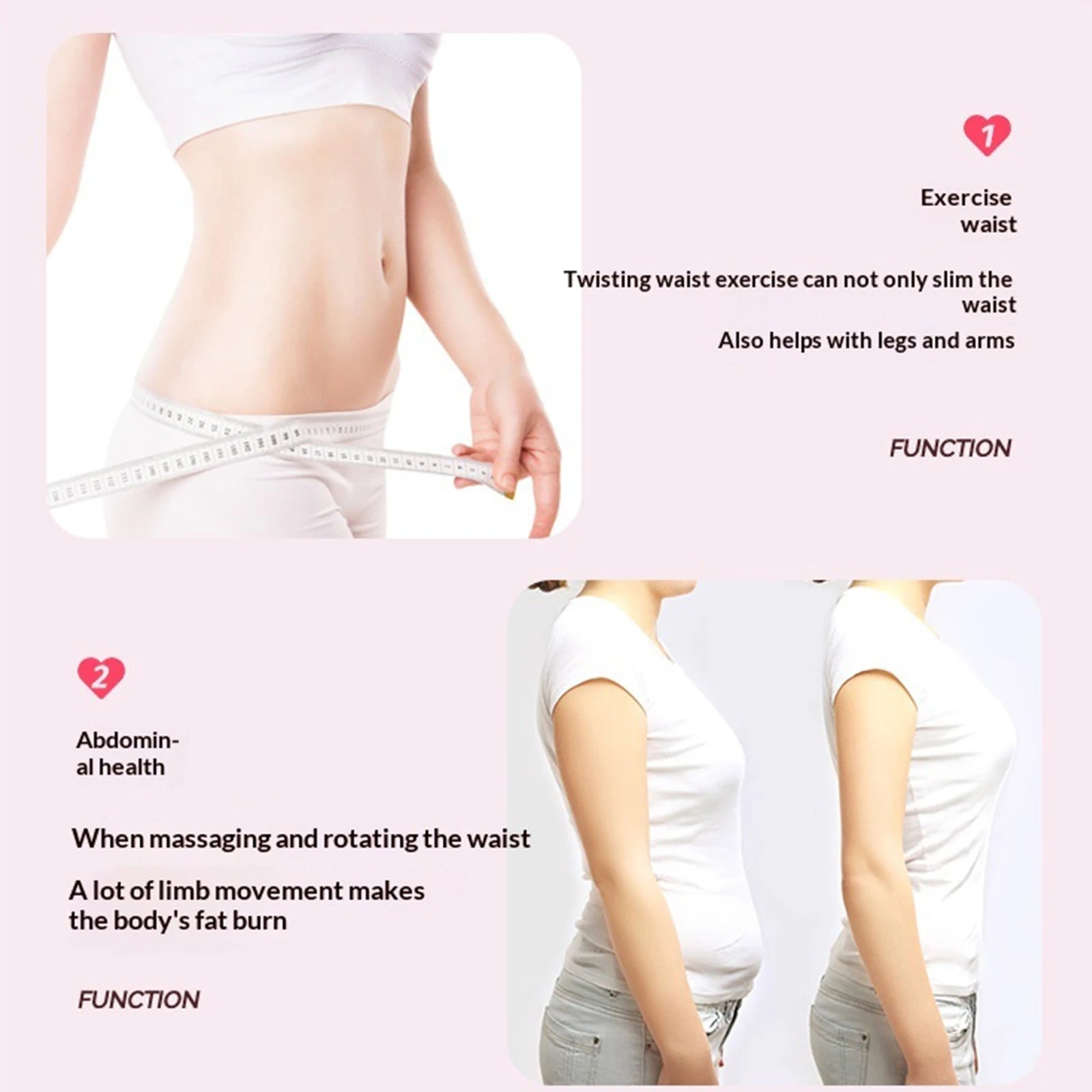 Waist Twisting Disc with Magnetic Acupressure - Tidesmit Core Trainer Body Shaping Massage Equipment Tidesmit