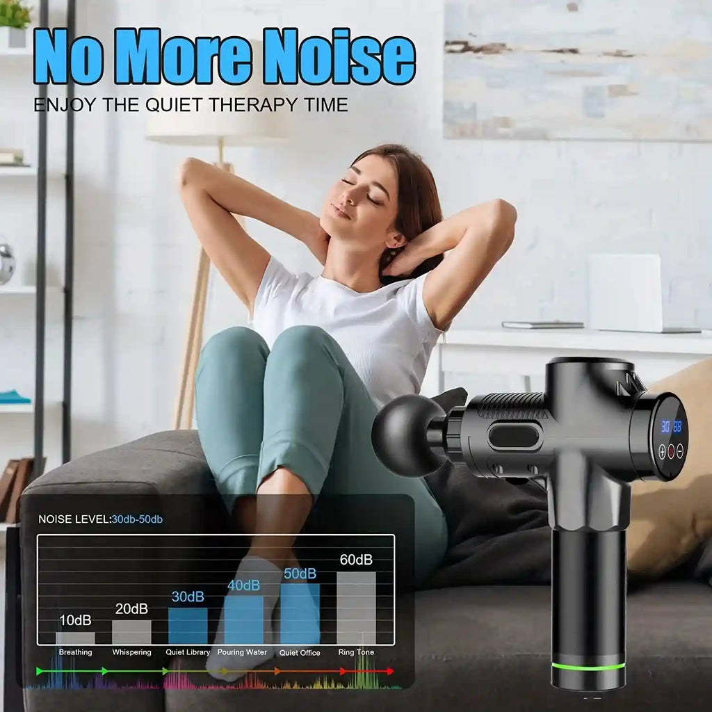 Deep Tissue Massage Gun - Portable Muscle Relief Tool by Tidesmit Back Massage Instrument Tidesmit