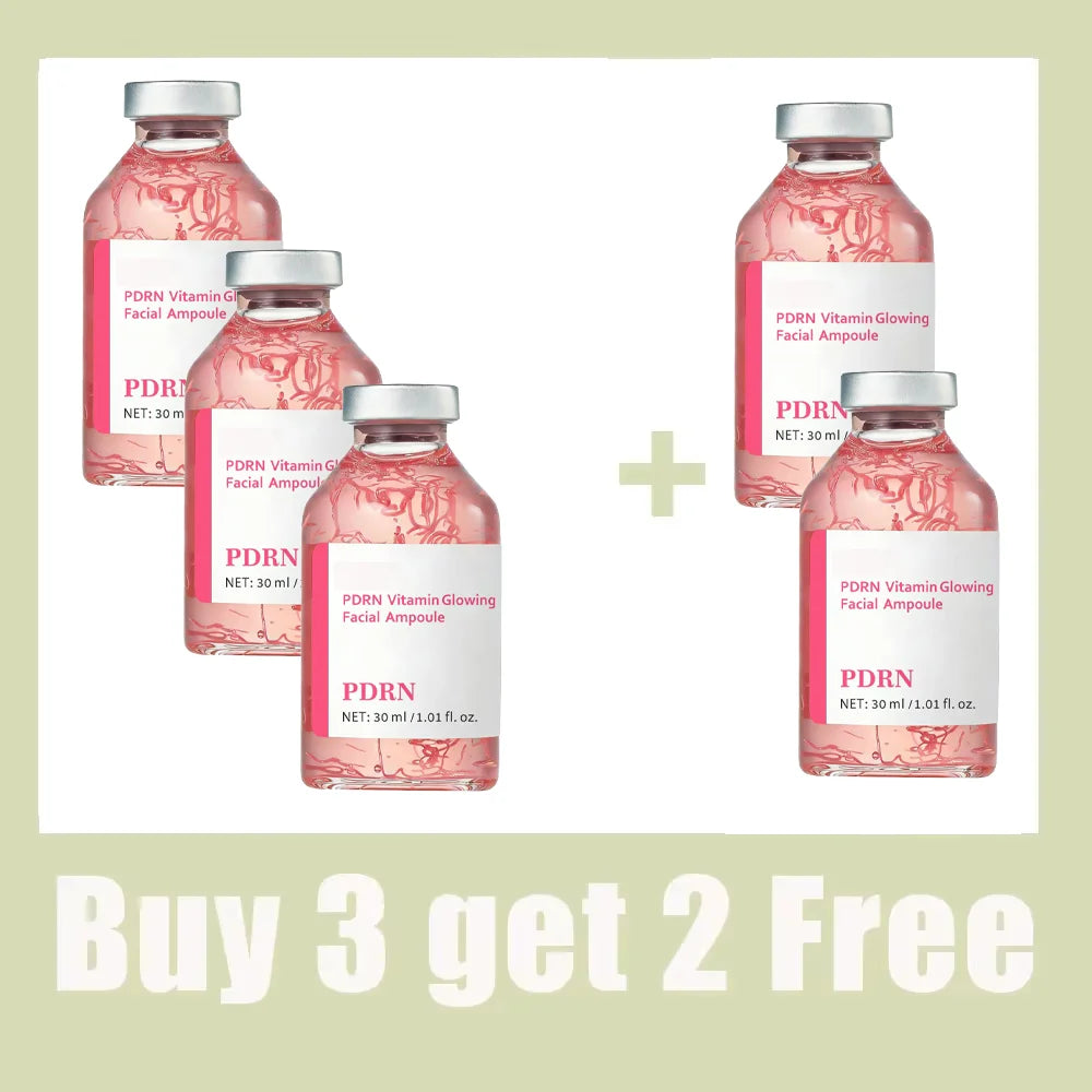 Tidesmit Deep Collagen Essence peptide ampoule texture detail showing pink PDRN stem cell moisturizing skincare