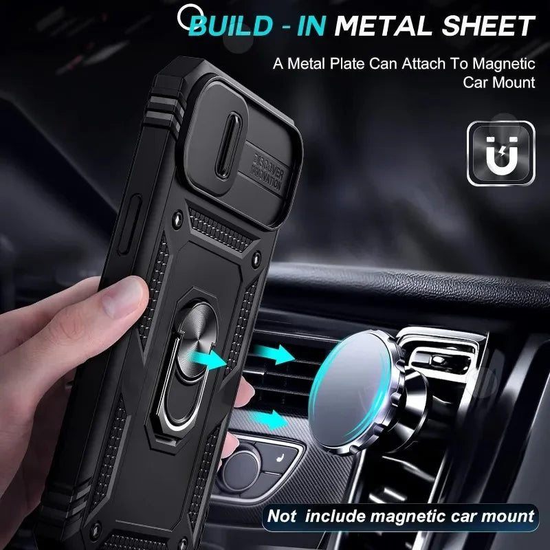 iPhone 16 Pro Max Case with Kickstand and Camera Guard Protection Tidesmit