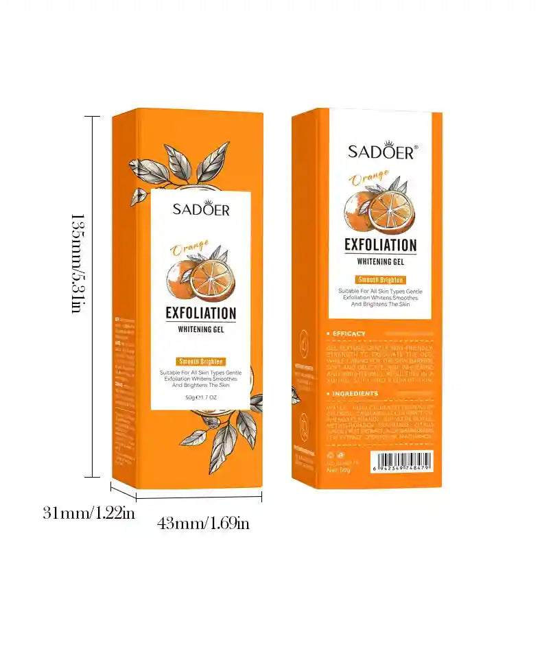 Orange Exfoliating Gel Facial Scrub for Deep Pore and Blackhead Treatment Scrubs Treatments Tidesmit