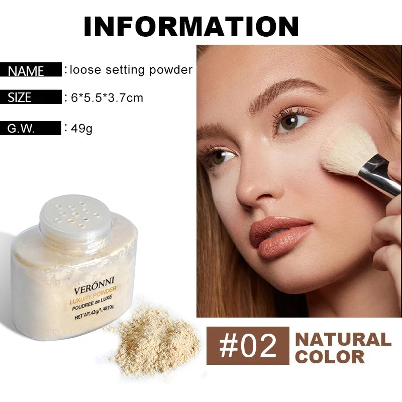 Tidesmit Banana Luxury loose powder for face makeup featuring oil control and matte finish texture close-up