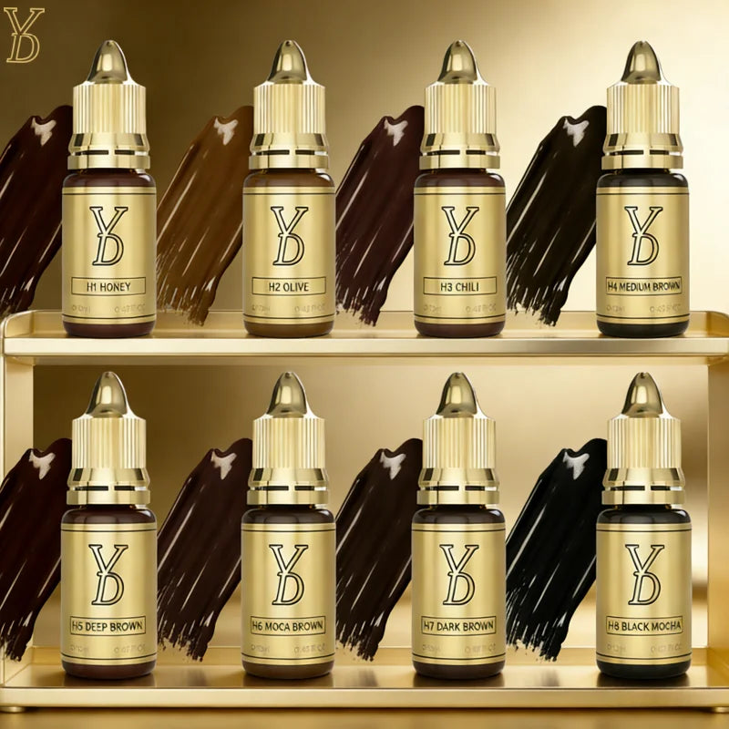 Microblading Pigment Ink Set - 8-Piece Professional Fluid Cream Permanent Makeup Machines Tidesmit