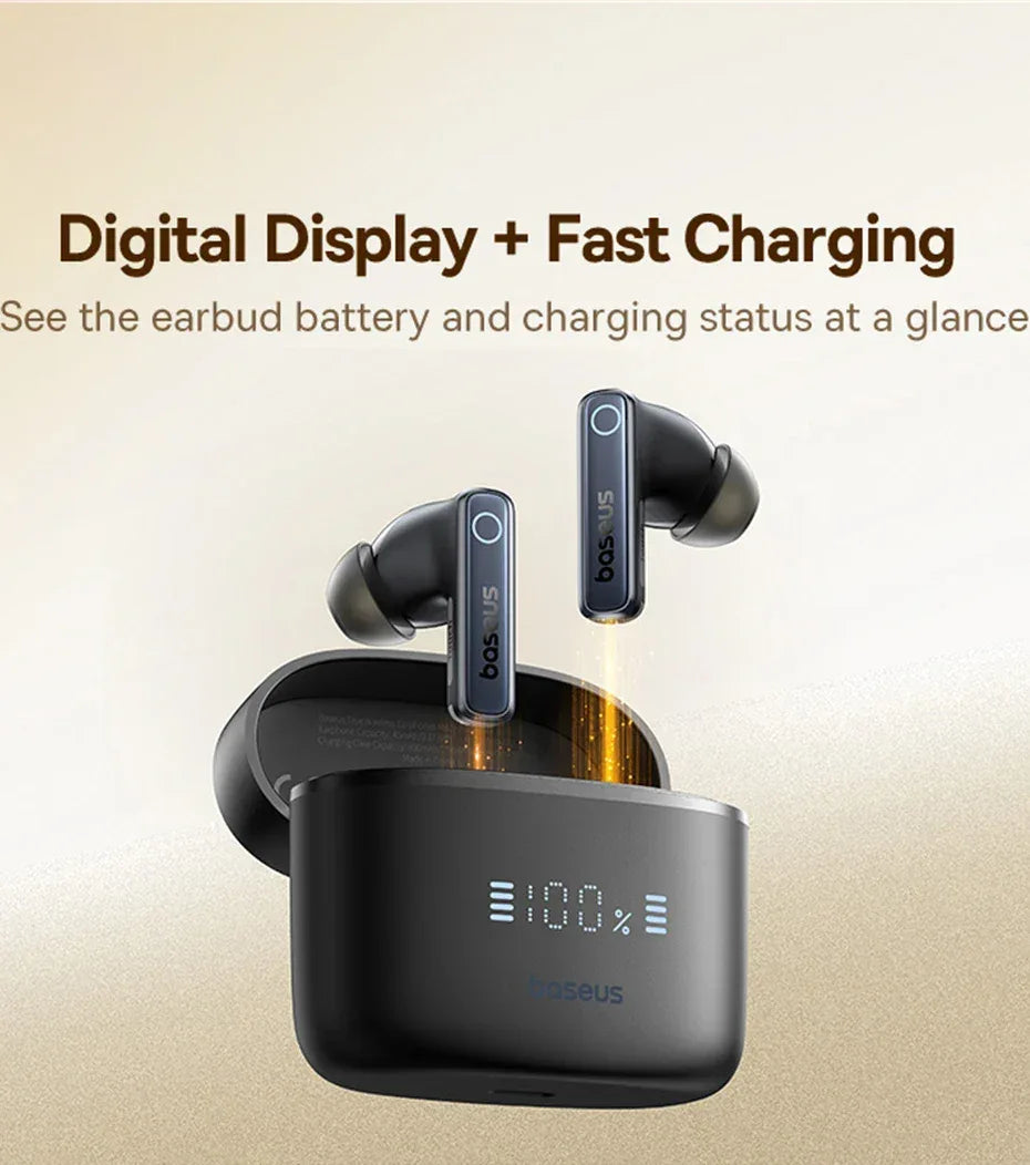 Tidesmit Wireless Noise Canceling Earbuds - 65Hr Playtime Bluetooth 5.3 Tidesmit